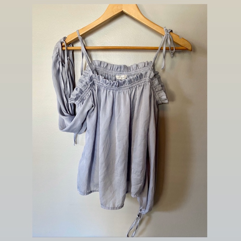 L.A. Hearts Blue Long Sleeve Blouse (M)
